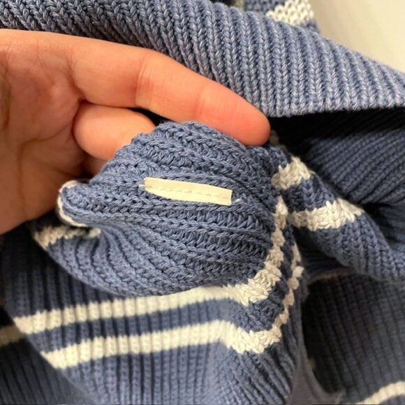 Aerie Striped Oversized Sweater Blue White Size XS - Picture 11 of 13